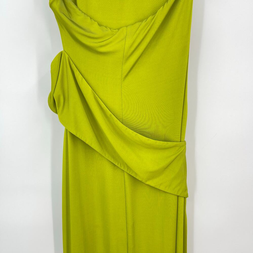NBD | NWT The Evanna Gown in Green Chartreuse Belted Jersey Maxi Dress XXS - Picture 11 of 16